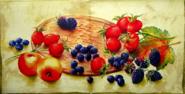 032 Beeren - 3-lagig (creme) - Ihr